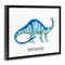 Stupell Industries Brontosaurus Dinosaur Learning Floater Framed Canvas Wall Art Design by Brett Blumenthal